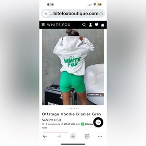 White Fox Boutique Glacier Grey Offstage Hoodie